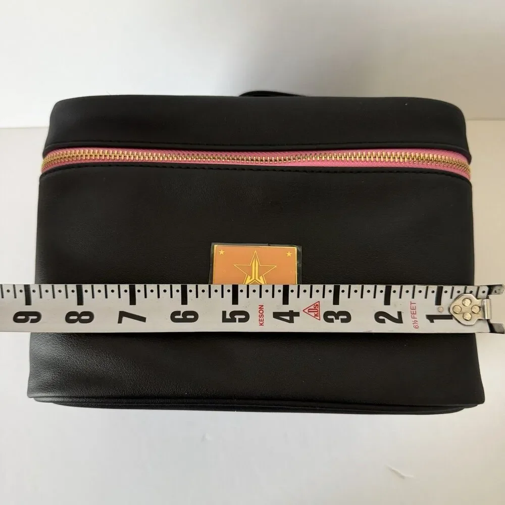 Jeffree Star Black Train Case Travel Makeup Bag NWT Pink Gold Rare Discontinued